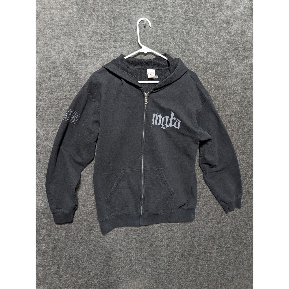 Mgla Black Metal Band Full Zip Hoodie Sweatshirt Mens Size M